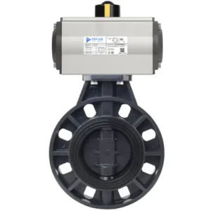 Alternative view of EMPB-OPW pneumatic plastic butterfly valve