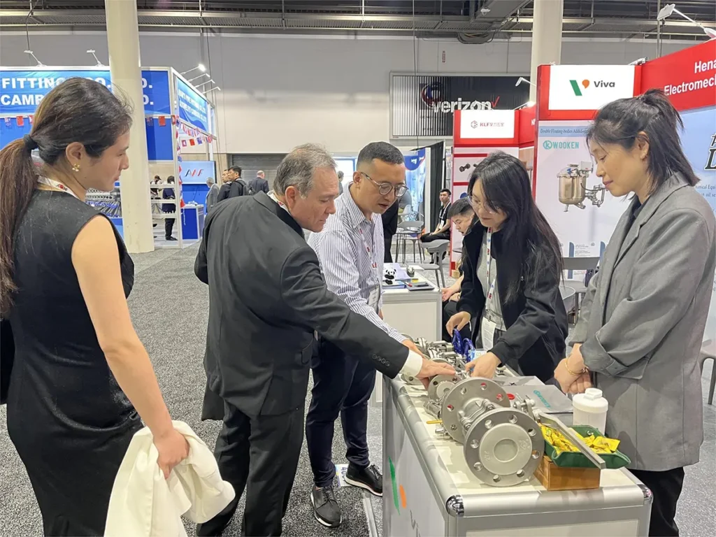 Viva's product display booth at the water industry exhibition