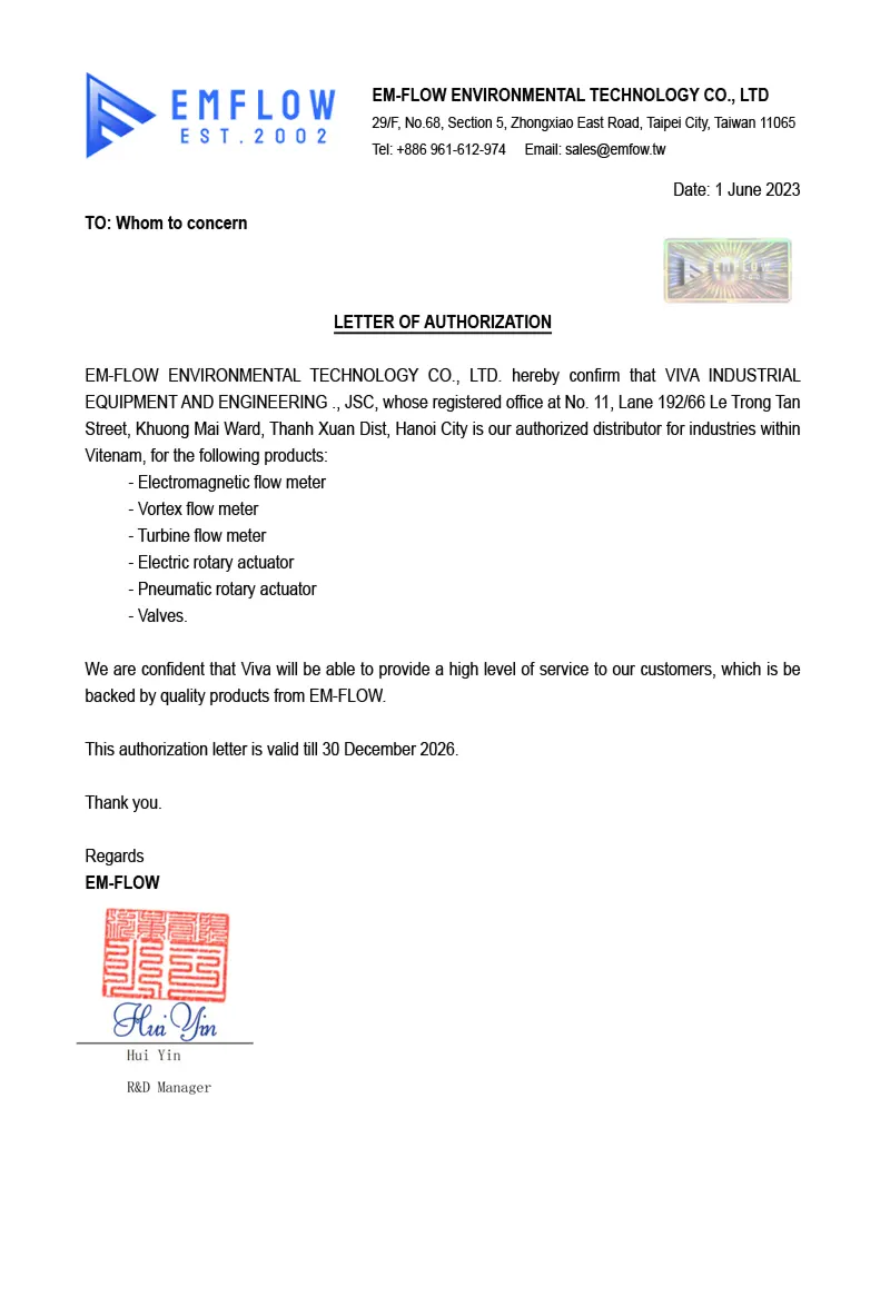 em-flow letter of authorization